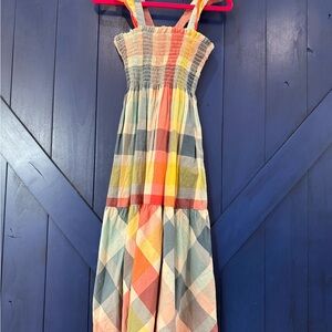 Tea Collection: Colorful Plaid Maxi Dress, size 7
